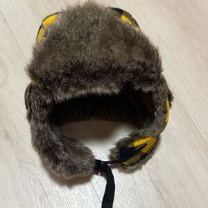 Cozy Brown and Yellow Winter Hat